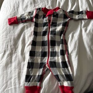 Hanna Andersson Plaid Red and Black Kids One Piece